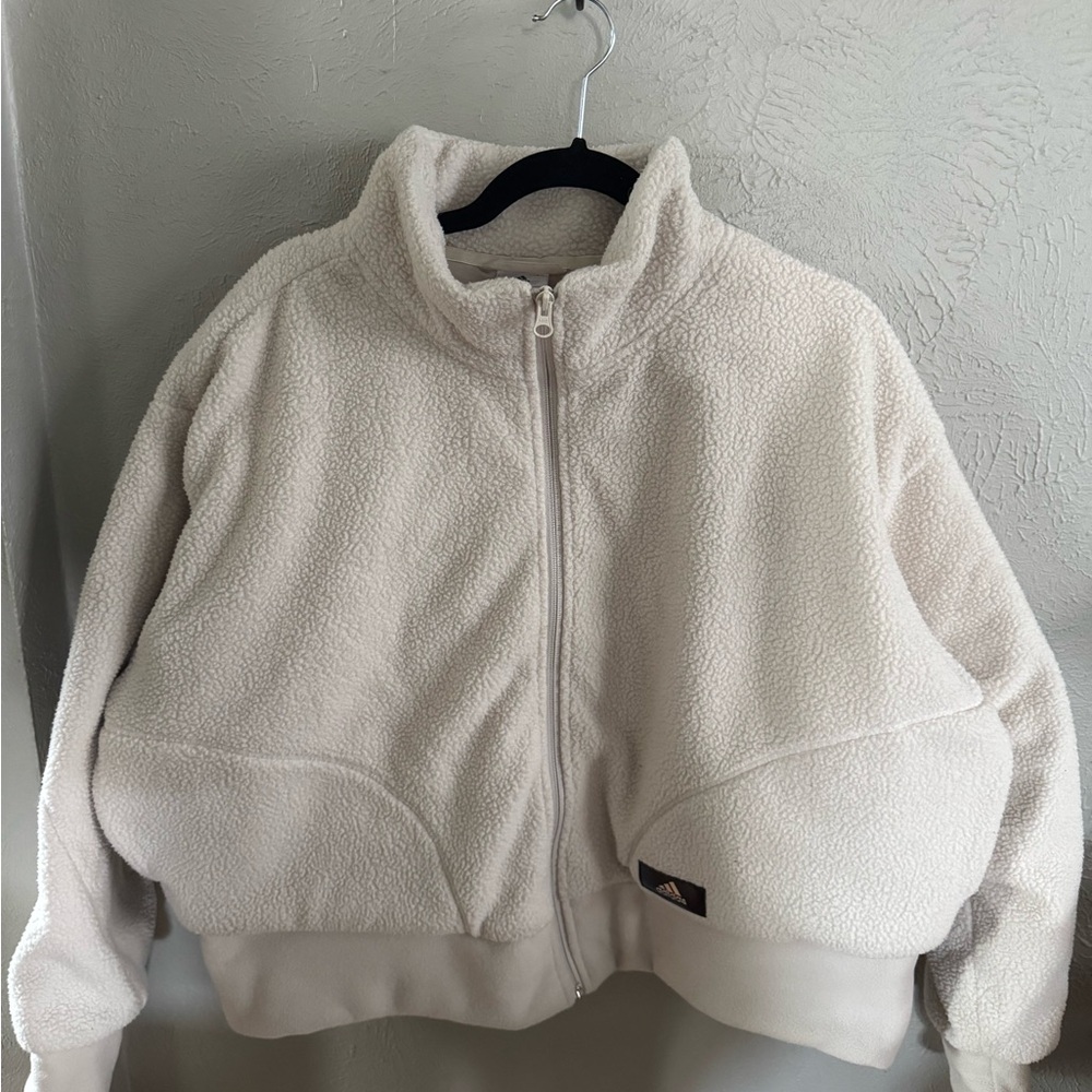 Adidas Cream Fleece Jacket
